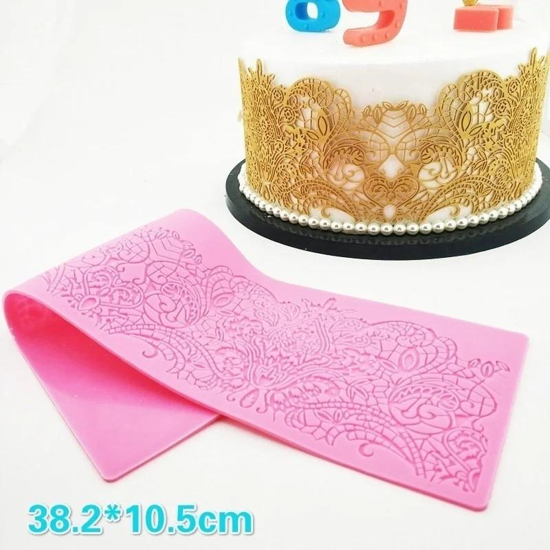 New Cake Lace Silicone Mold Lace Printing Mold Chocolate DIY Baking Fudge Tool (Random Color)