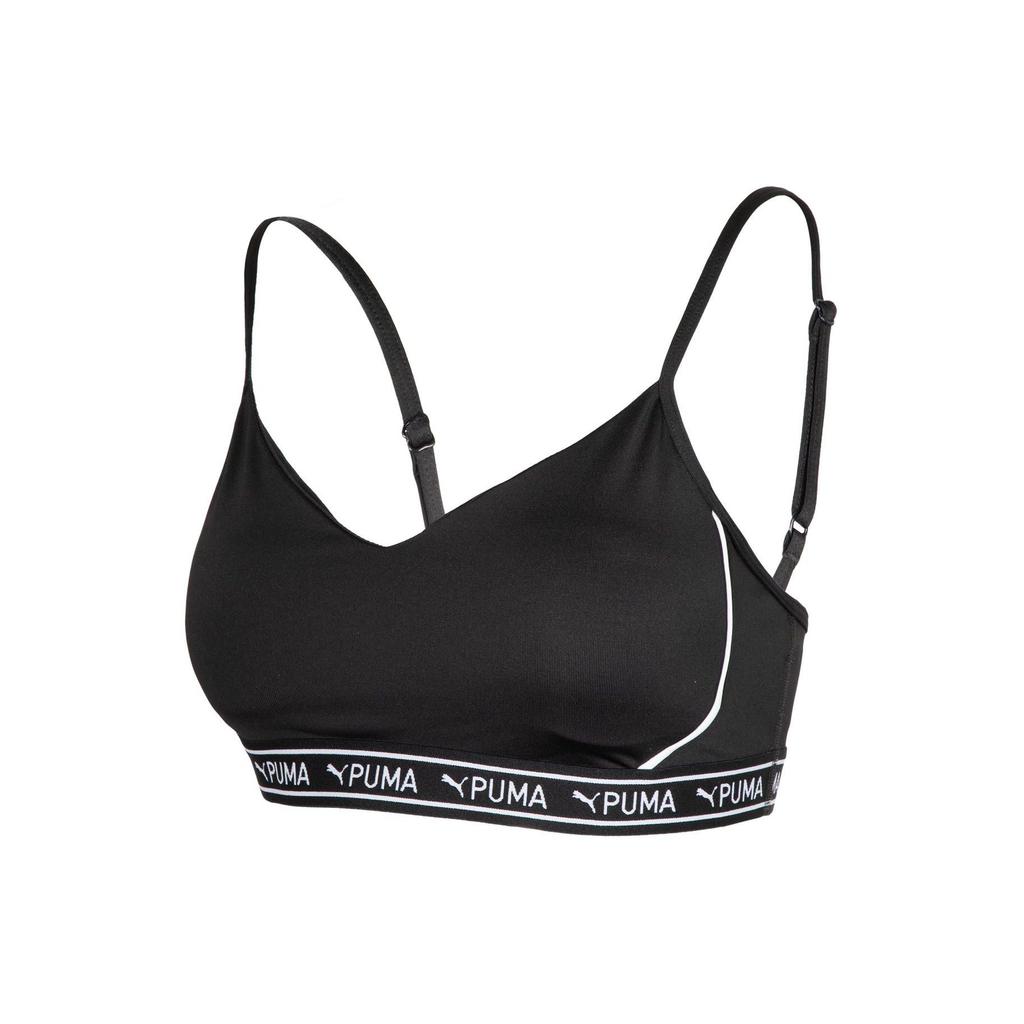 Puma Move Strong Bra Letter Hem Design Thin Strap Sports Bra Women underwear Black 524815-01