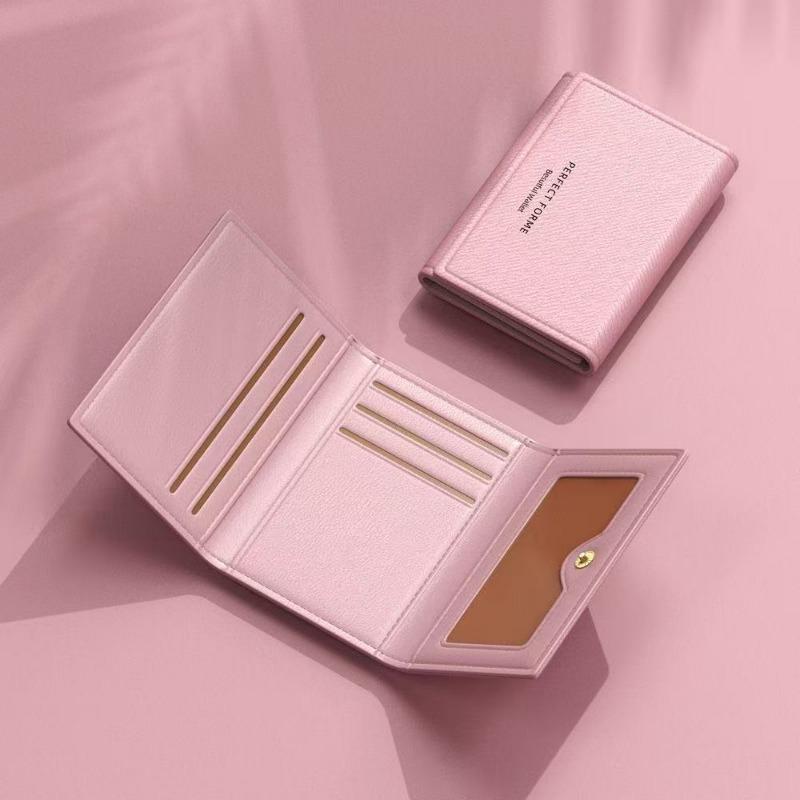 Fashion Men Card Wallets Large Capacity Solid Color Card Holder Multi-card Multifunctional Popup Card Bag Women