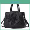 Schicke Große PU-Handtasche mit Blumendesign für Damen Stilvolle Alltags-Umhängetasche in verschiedenen Farben