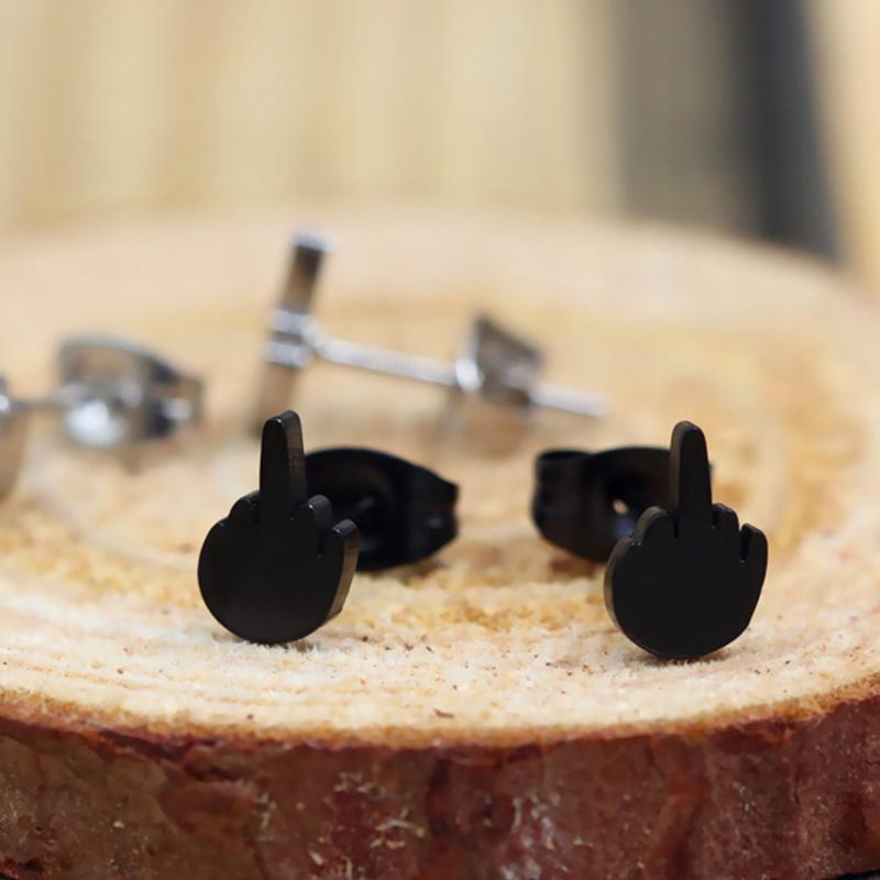 Punk Bow Contrast Style Earrings, Unisex, Earrings With A Personalized And Trendy Style, Niche Earrings