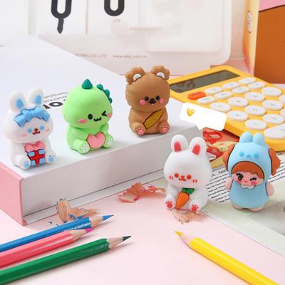 Cute Cartoon Pencil Sharpener Kawaii Mini Pencil Sharpener Portable Pen Cutter Kids Stationery Gifts School Supplies