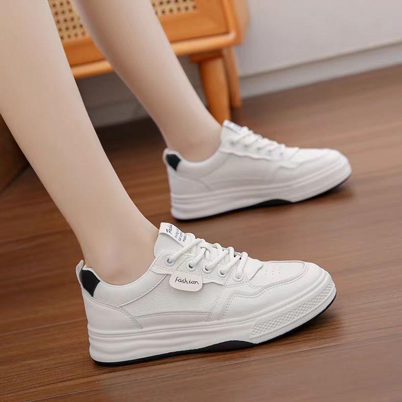 Wear-resistant Little White Shoes Women's New Autumn Small Platform Women's Shoes Versatile Commuter Casual Sports Board Shoes