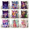 Hunter Girls Blanket Cozy Flannel Machine Washable Anime Throw Blanket Print Blanket for Kids Sofa Couch