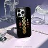 Chinesisches Wort glückliches Mode-Design Handyhülle für iPhone 17 16 e 15 14 13 12 Pro Max Lammleder Silberrand Schutzhülle