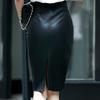 Practical Windproof Ultra Soft Long Lasting Knee-Length Women Warm Bodycon Skirt For Date Midi