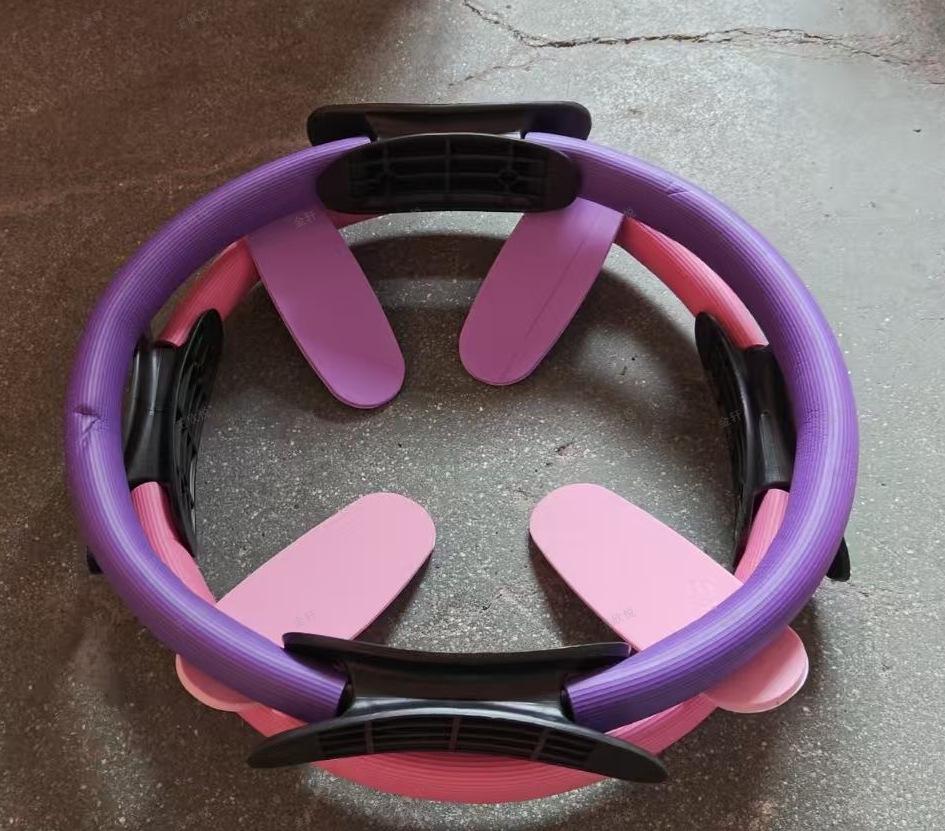 Pilates & Yoga Resistance Ring for Pelvic Floor & Leg Strength Training Purple with two pads