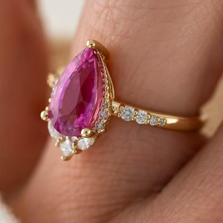 Trendy Water Drop Ring for Women - Elegant, Simple, Summer 2025 Fashion