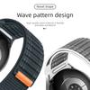 For Samsung Galaxy Watch7 44mm / 40mm Watch Band Quick Release Button Wave Pattern Magic Tape Nylon Wrist Strap