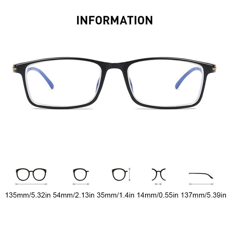 Lightweight Square Reader Glasses  Women Men Fashion Rectangle Myopia Eyeglasses