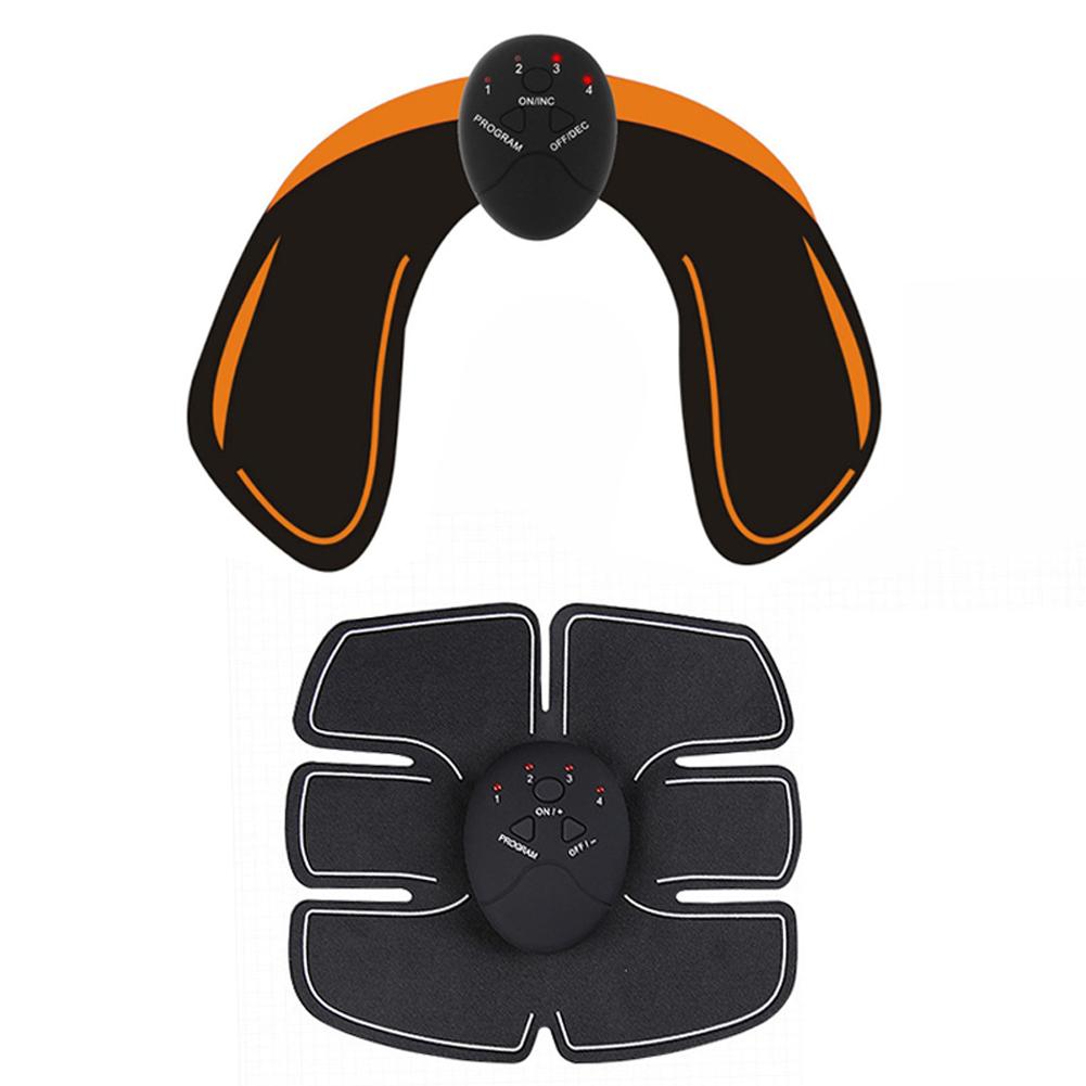 Professional Sports Abdominal Trainer Rechargeable Abdomen Gel Pad Muscle Stimulator For Weight Loss