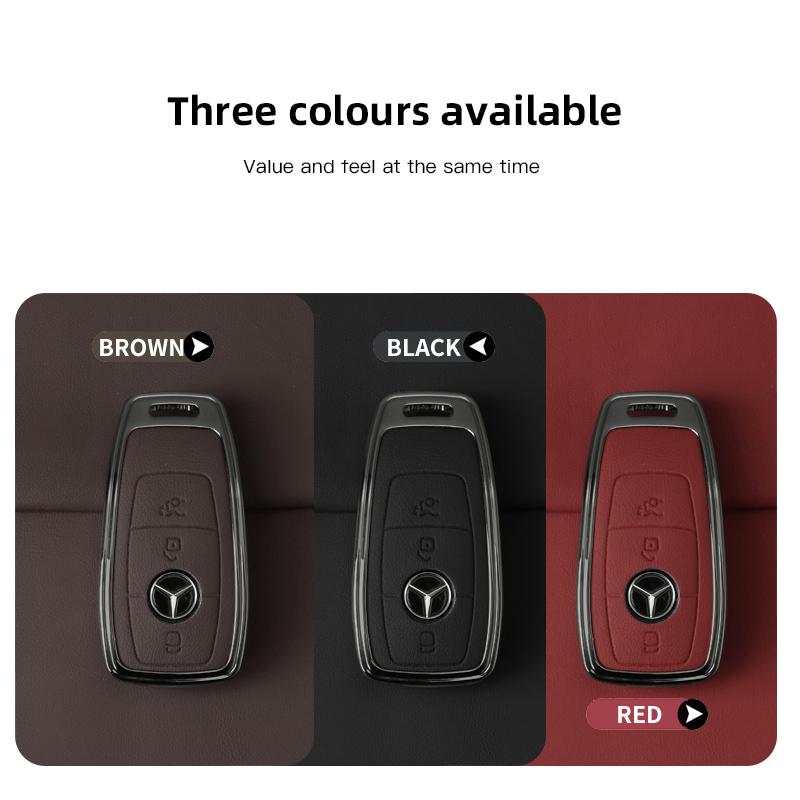 GLC GLB Kožené Pouzdro na Klíč od Auta Kompletní Ochranný Kryt Skořepina Držák Pro Mercedes Benz AMG W204 W205 W203 W210 W211 W212 W124 W126 W