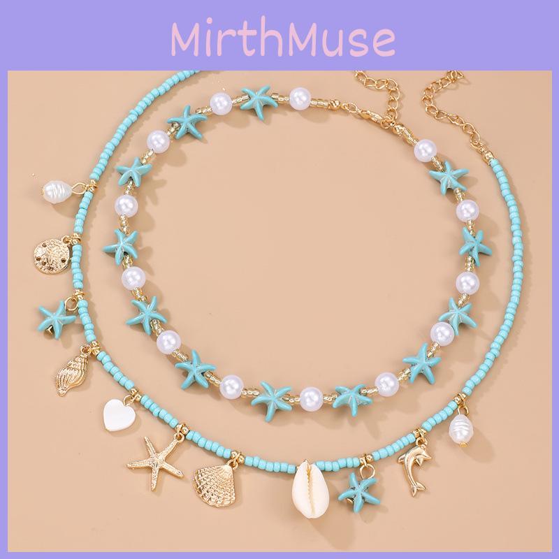 Boho Chic Plastic Resin Pendant Necklace With Round Element For Female Beach Look