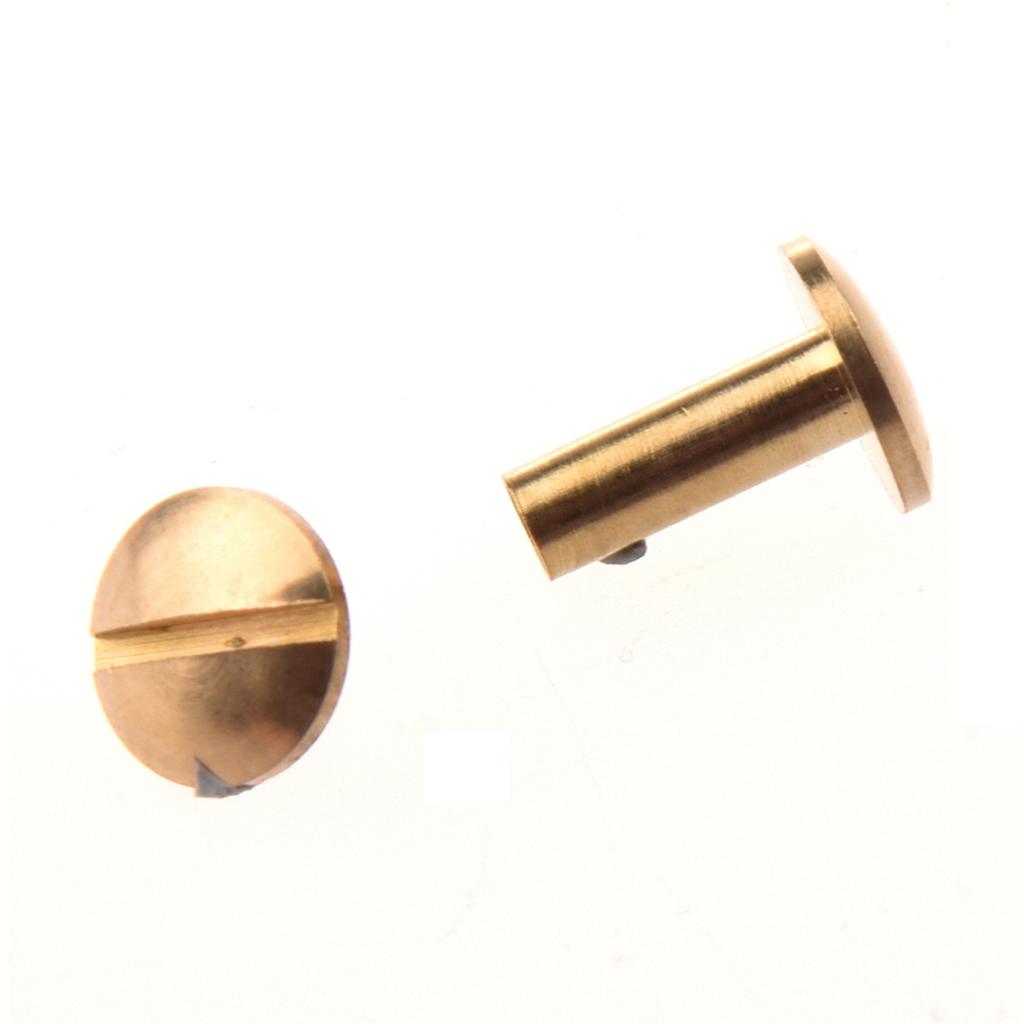 ABWR-20X Arc Solid Brass Button Stud Screw Nail Screw Back Leather Rivet Belt 12Mm