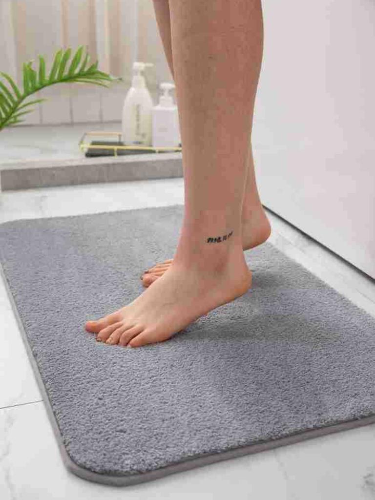 Coral Fleece Emboss Bathroom Cashmere Thickening Mat Bath Non-slip Carpets In Wash Basin Bathtub Side Floor Rug Shower Room Doormat Memory Foam 3D Pad