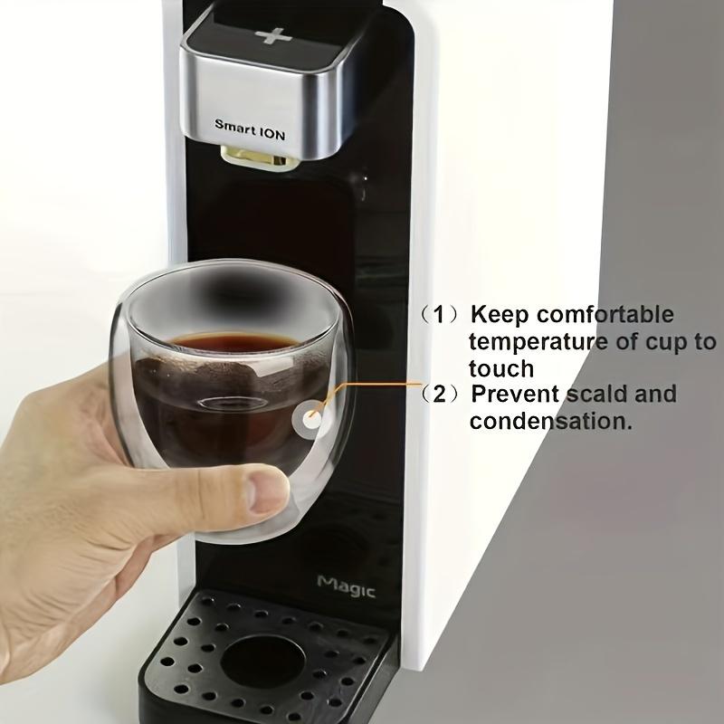 2 Stück/6 Stück 2,71 oz doppelwandige Glaskaffeetassen, isolierte Espressotasse, kaltes Getränk, Wein, Schnapsgläser, Tee, Latte, Kaffeebecher, Bierglasbecher fürs Büro