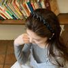 Mesh winding crystal headband new fashion simple headgear with teeth fluffy high skull top hair accessories