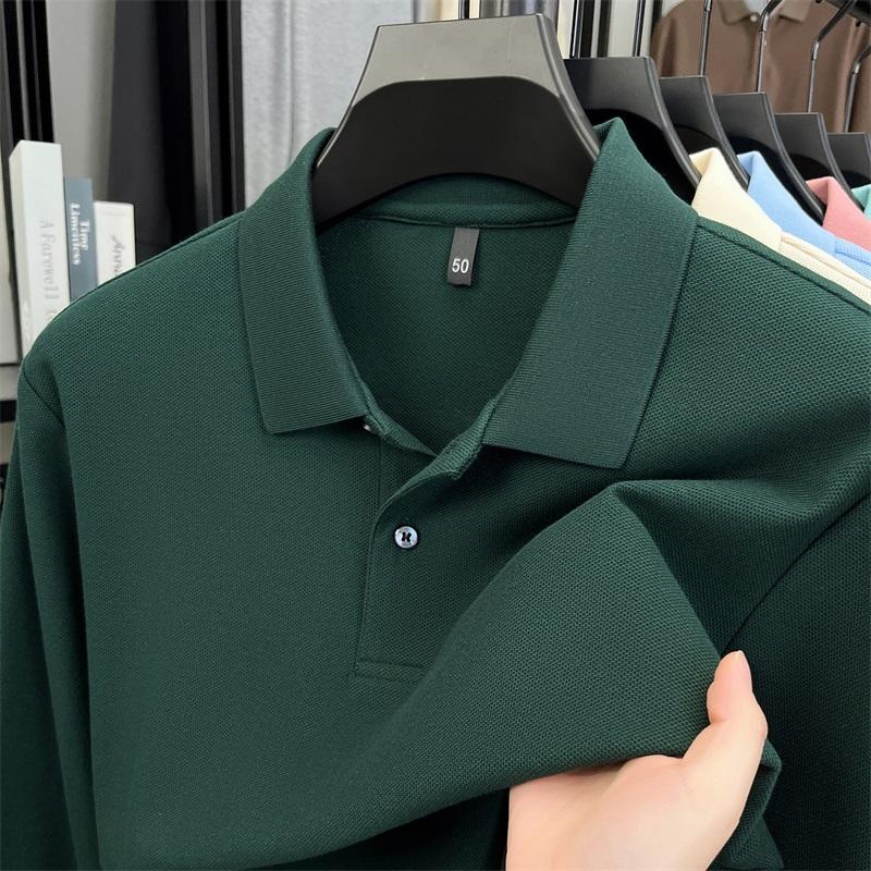 STORN 100% Pure Cotton High-quality Men's Long Sleeve Polo Shirt Autumn Fashion Simple Original Design Luxurious Golf T-shirt