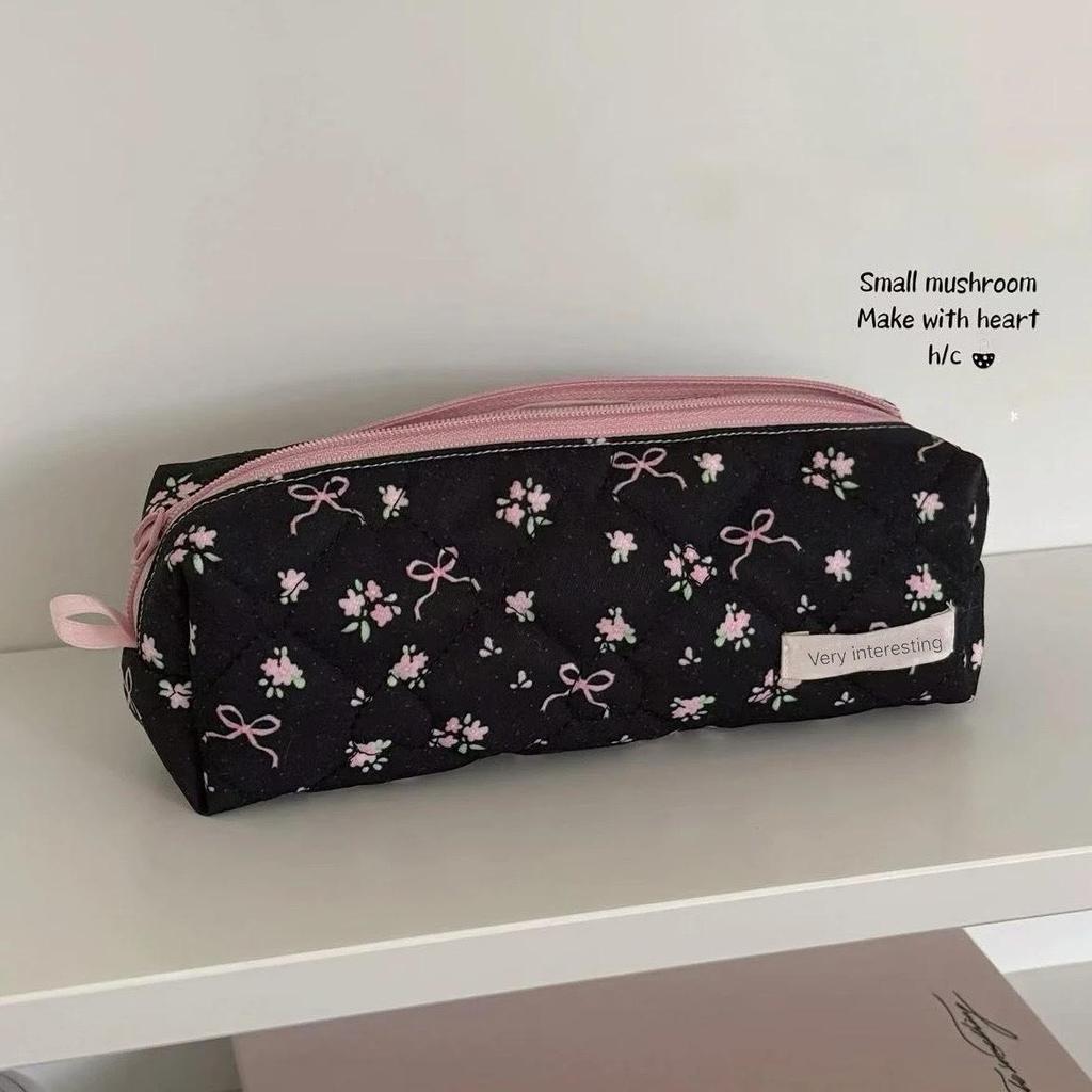 Japanese Floral Bear Pencil Case: Cute, Spacious, High-Quality Student Stationery Bag