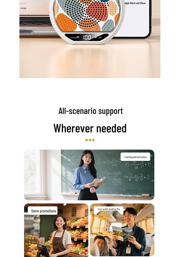 2026 Wireless Lavalier Mic & High Volume Portable Speaker for Teachers