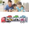 Transport Car Carrier Truck Toy with 6 Small Car for Kids Pull Back Detachable Interactive Toy Carrier Truck