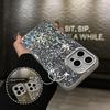 For iPhone 16 Pro Case IMD Rhombus Sparkling PC+TPU Phone Cover