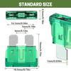 LOCOPOW 100Pcs Standard Blade Fuses Kit,Car Fuses Assortment Kit,RV Fuses, 5A/ 7.5A/ 10A/ 15A/ 20A/ 25A/ 30A/ 35A/ 40A/ 50A - Box Assortment-For