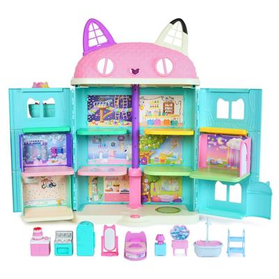 TAKARA TOMY Gabby's Dollhouse Large Cat House Nyantastic Gift Set with 3 Rooms