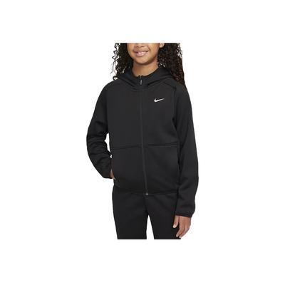 Nike Therma-Fit Logo Warm Training Hoodie Kids Hoodies Black White FZ5323-010