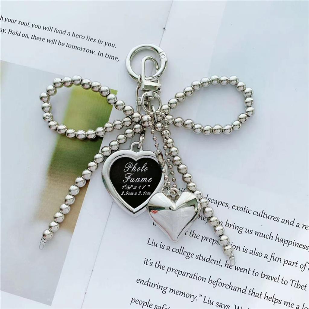 Bows Keyring Korean Styles Keychain Creative Car Key Chain Lovely Heart Keyrings Bag Pendant Ornaments Bag Charm