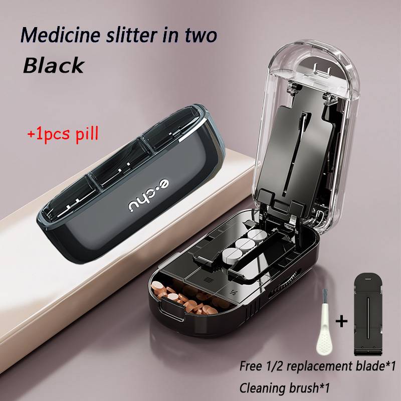 New 2/3/4 Tablets Pill Cutter Storage Box Tablet Dust-Proof Divider Small And Portable Suitable For Home And Daily Travel