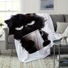 Cartoon Cat Theme Cute Animal Print Art Blanket - Soft All-Season Multi-Purpose Throw for Couch, Bed, Camping & Travel Gift