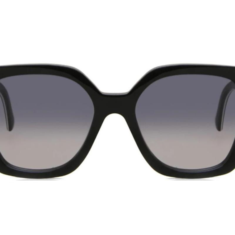 Gucci Original Design Acetate Square Sunglasses Unisex Couple Black
