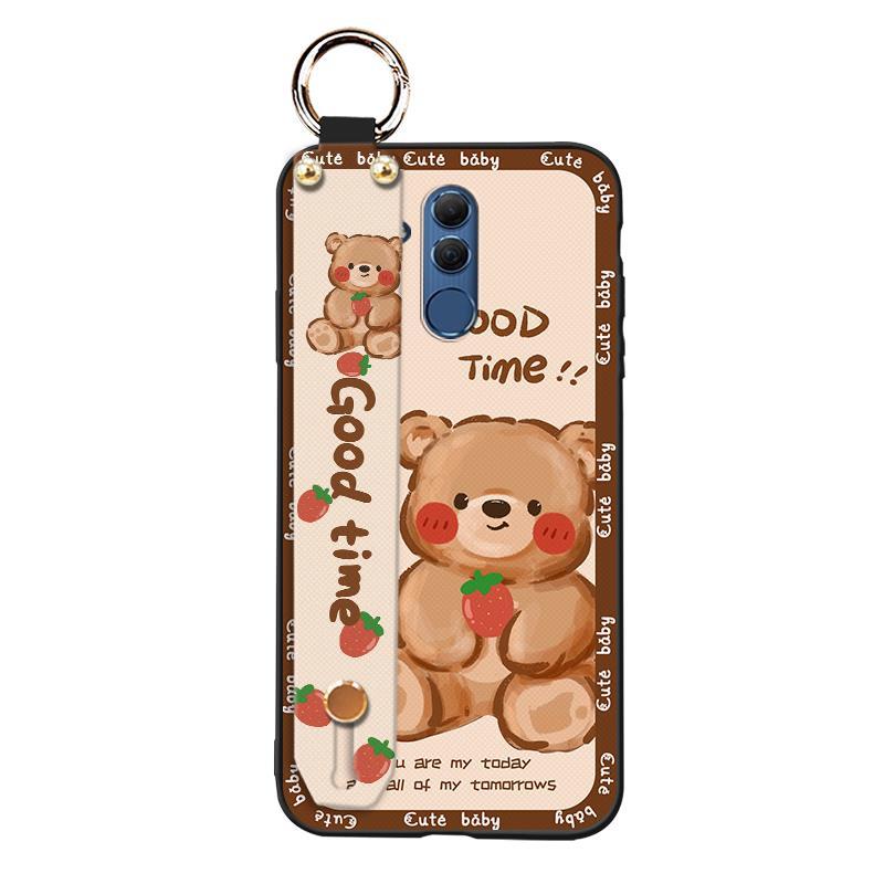 Anti-dust Phone Holder Phone Case For Huawei Mate 20 Lite Cute Ring Dirt-resistant Shockproof Wristband Wrist Strap