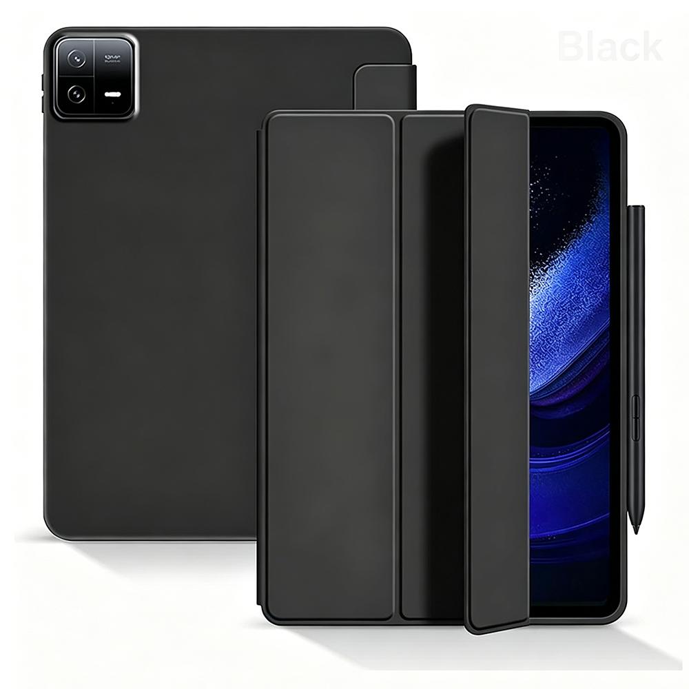 Case for Pad 6 Pro 11 / Pad 6 11'' , Ultra-Thin Folding Folio PU Leather Stand Cover Soft Silicone Back Shell