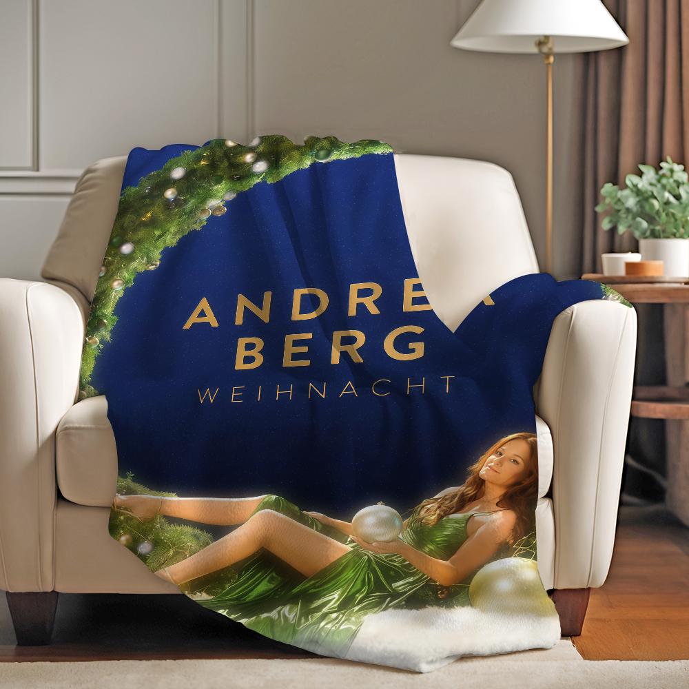 German Singer Andrea Berg Blanket For Sofa Office Bed Plane Travel Sleep Read Relax Camping Soft And Warm
