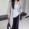 Autumn new solid color loose lazy wind pocket knitted cardigan long casual sweater jacket women