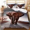 Reactive Printing Watercolor Painting Bohemian Elephant Bedding Set Winter Duvet Cover Sets Kids Adult Home Textile Bed Cover