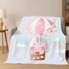 Dream Unicorn Cute Cartoon Girl Flannel Blanket Soft Warm Blanket Throw Blanket for Bedroom Living Room Bed Travel Camping Gift