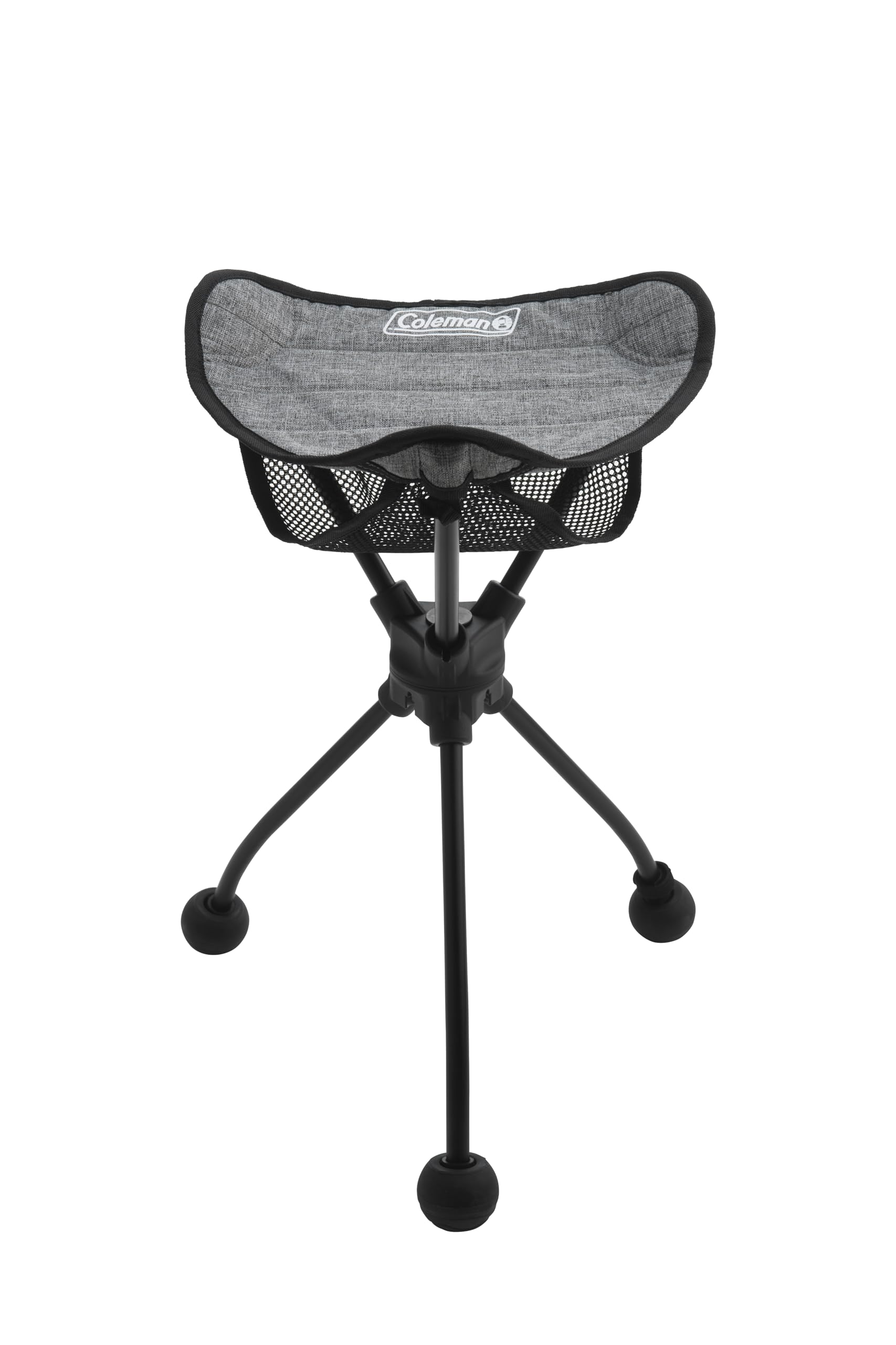 Coleman Stool 360 for Spectating (Heather Gray) - Chair, Camping, Outdoor, Sports, Foldable, Lightweight, Compact, Swivel, серый