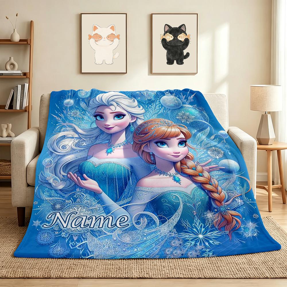 Custom Name Forest Friends Flannel Blanket Throw Blanket Soft Warm Sofa Bed Decor Unique Gift