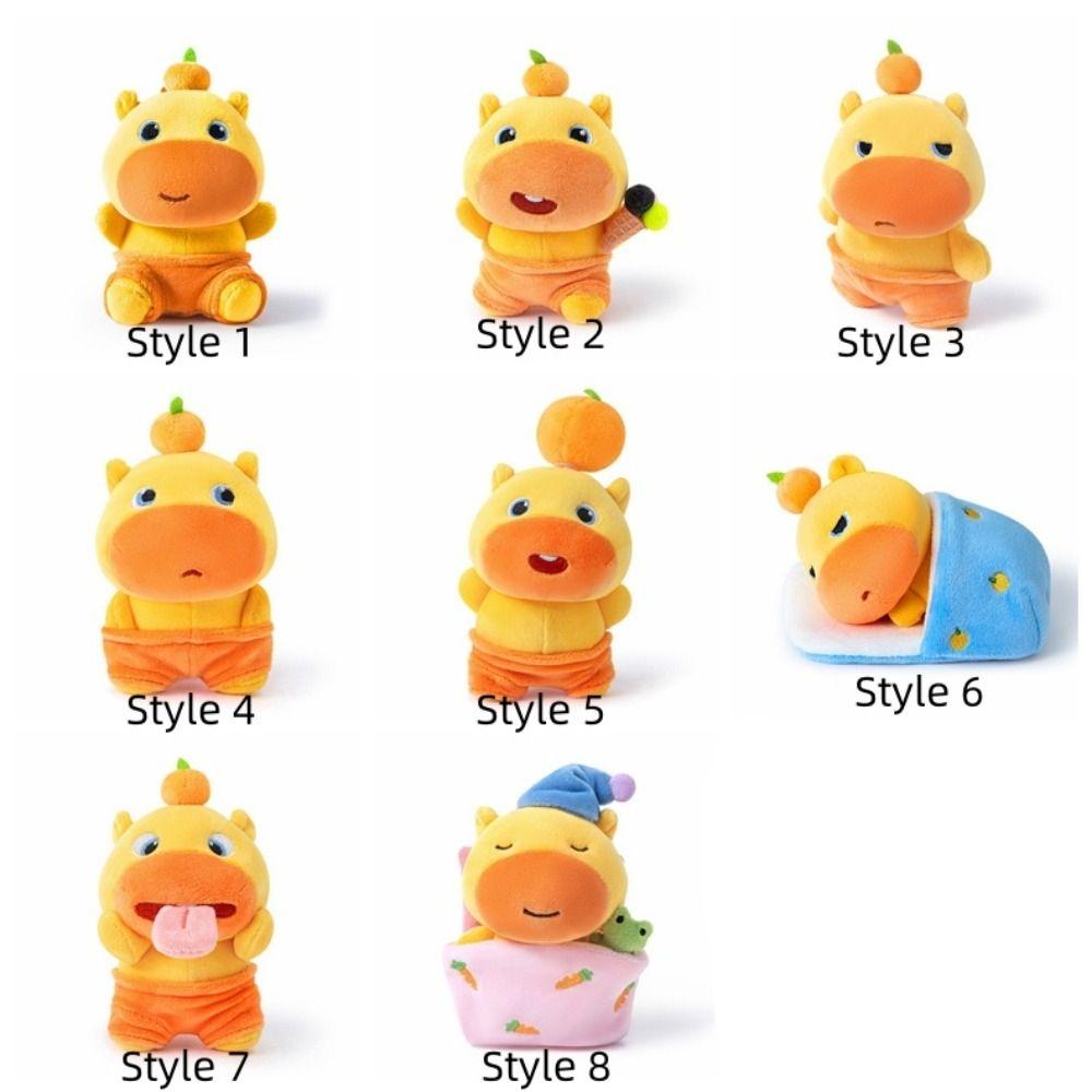 Hanging Ornament Plush Capybara Doll Car Keychain Kapibala Pendants Birthday Gift