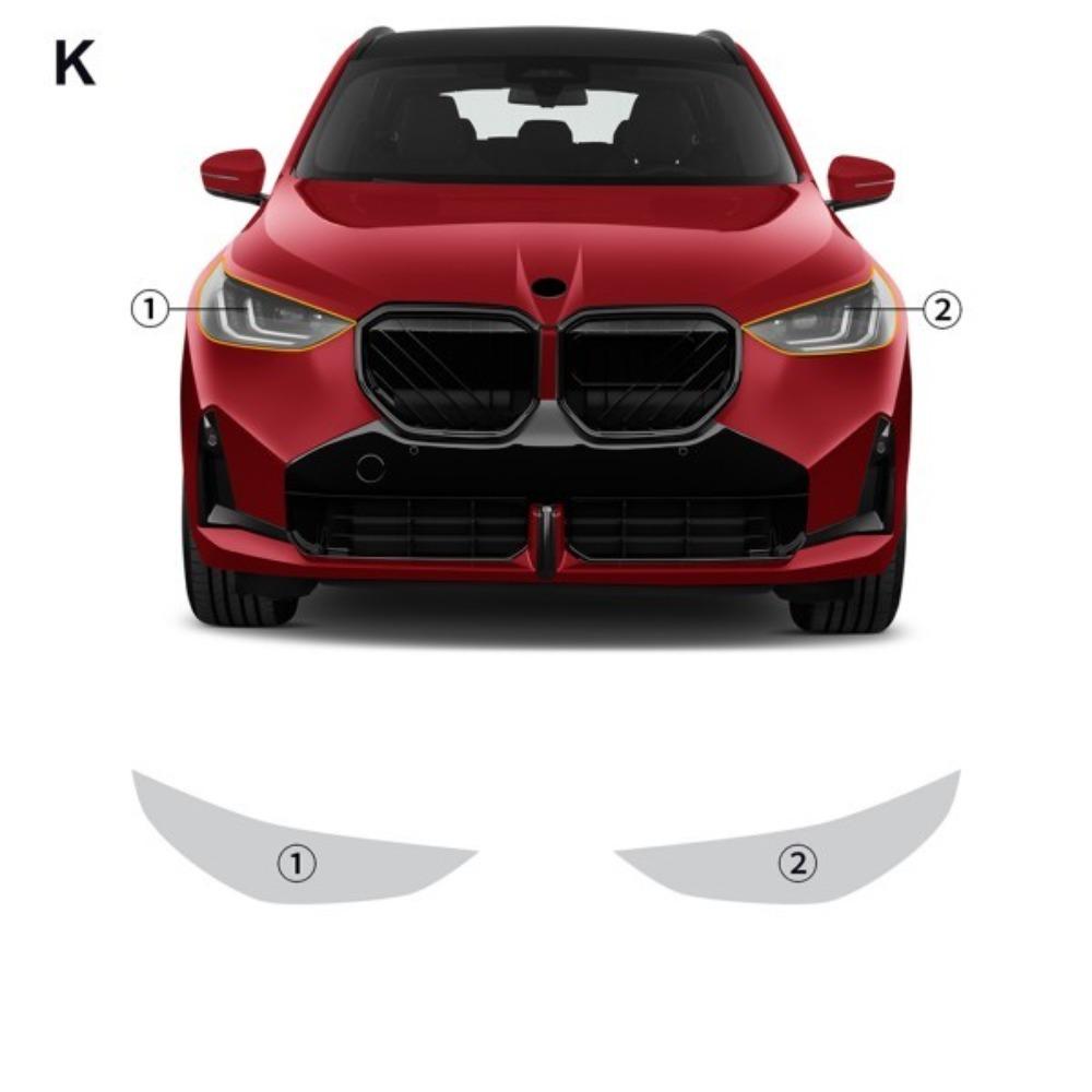 TPU Car Headlight Protective Film For BMW X3 G45 25-26 PPF Transparent & Smoked black Anti-Scratch Auto External Accessories