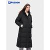 FUSION Women's Long Hooded Down Jacket