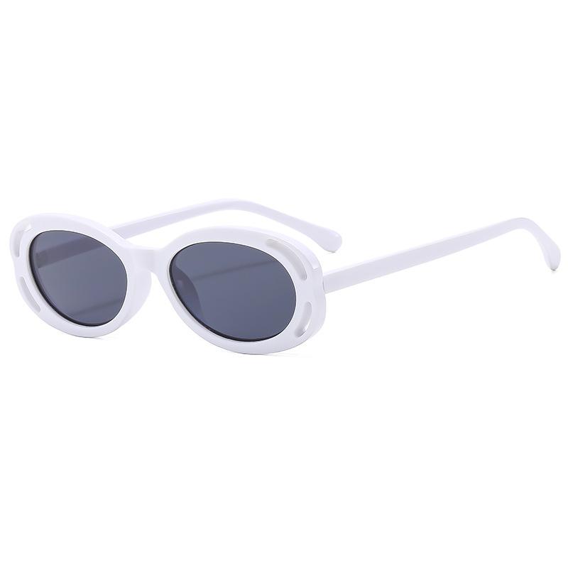 New oval hollow frame personalized sunglasses men's and women's fashion anti-ultraviolet sunglasses glasses