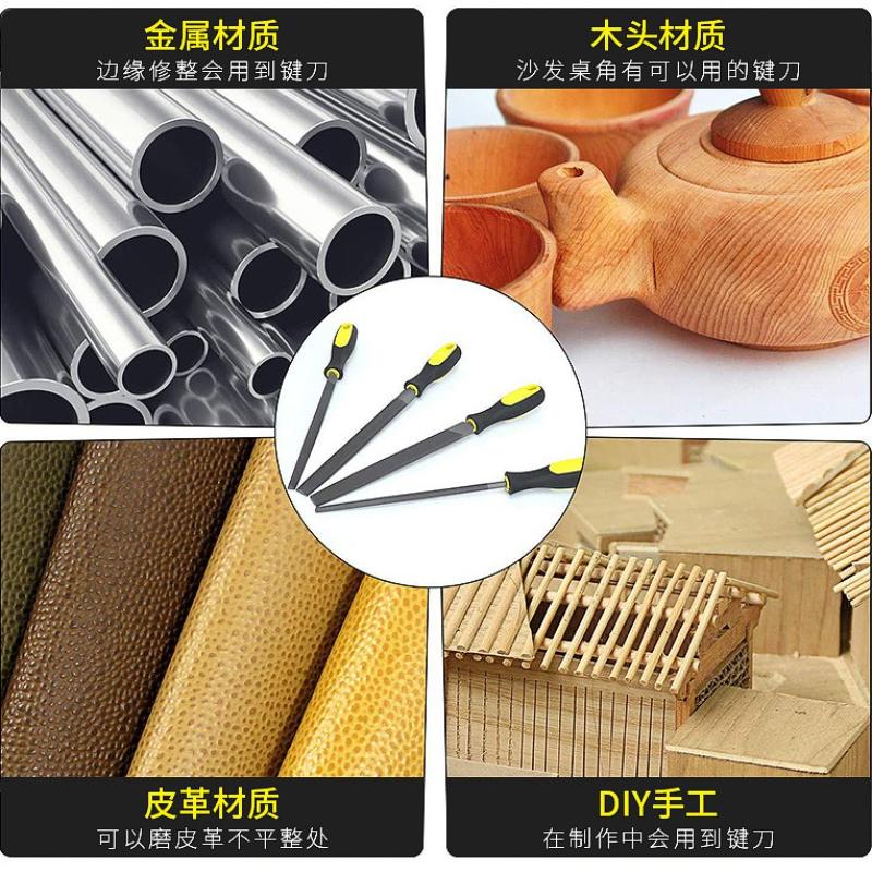 For Precision Metal File Work Wood Files 17pcs Metal Hand File Set Files with Brush Steel Files