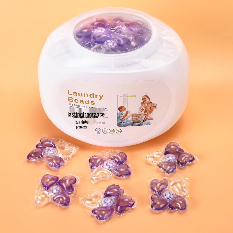 Five-in-One Laundry Pods: Long-Lasting Scent, Stain Removal, Softening, and Concentrated Detergent Beads.