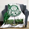 Name Custom SE Palmeiras Print Flannel Blanket High Quality Warm Comfortable Cover for All Seasons Perfect for Gifts Home Decor