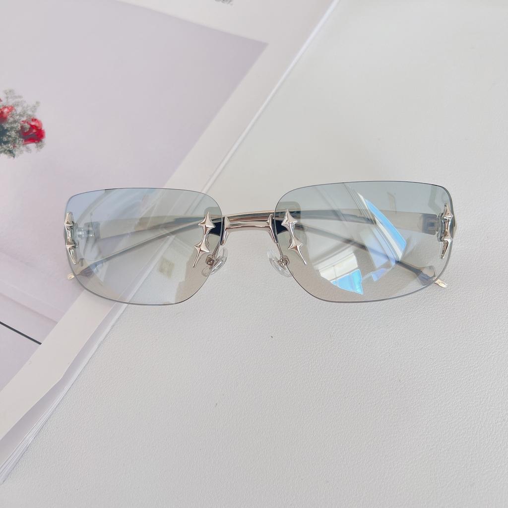 Stylish Rimless Sunglasses For Women Future Technology Sense Sun Glasses For Woman Korean Style Man Sun Glass