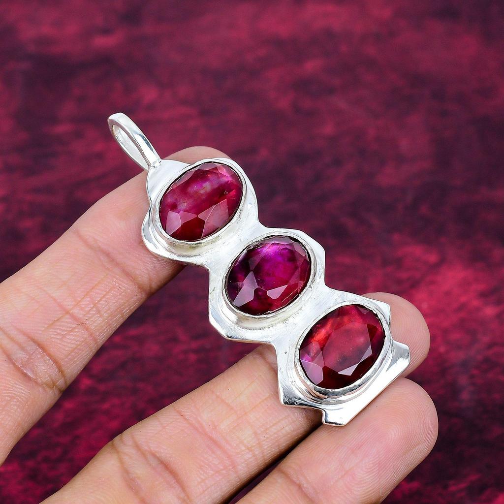 Ammolite Pendant Gemstone Handmade Jewelry, 925 Solid Sterling Silver Pendant, Gift For Wife Jewelry